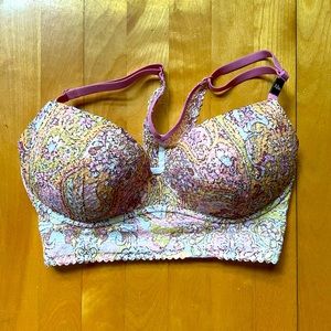 Victoria’s Secret racer back, lace, push up bra